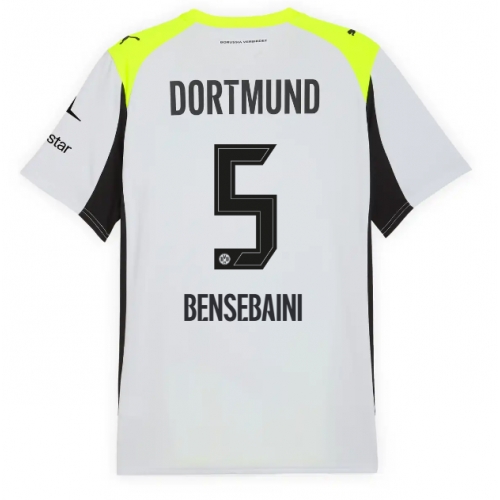 Borussia Dortmund Ramy Bensebaini #5 Tricou Fotbal Replică 2025-26 Barbati Deplasare Borussia Dortmund Ramy Bensebaini #5 Tricou Fotbal Replică 2025-26 Barbati Deplasare